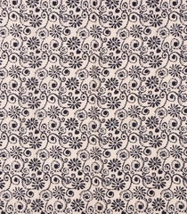Cream Printed Jaipur Cotton Saree With Floral Motifs-JC1797