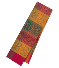 Multi Colour Handloom Kanchipuram Silk Saree With Bomkai Motifs-KA15733