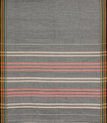 Grey Woven Chirala Cotton Saree With Traditional Border & Pallu-CR1379