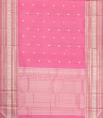 Baby Pink Handloom Kanchipuram Silk Saree With Zari Buttas-KA15933