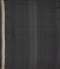 Black Handloom Organza Satin Soft Silk Saree With Floral Motifs-SO4112