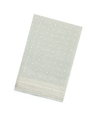 Off White Woven Blended Organza Saree With Embroidered Floral Motifs-EN2101