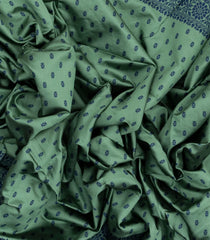 Green Woven Art Dupion Silk Saree With Floral Motifs-BL3909