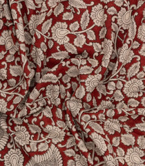 Maroon Printed Kalamkari Cotton Saree -KAL1233