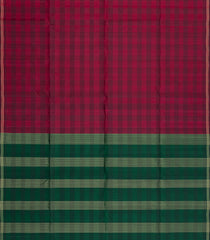 Crimson Woven Soft Silk Saree With Checks-SO4642