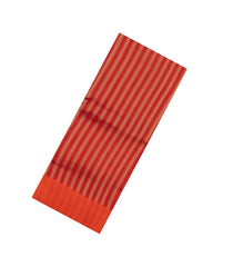 Red Woven Raw silk Saree With Stripes & Contrast Border-KS1133