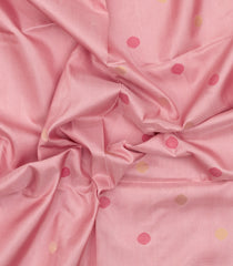 Baby Pink Handloom Uppada Silk Saree With Meena Buttas & Contrast Border-UP0363