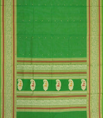 Light Green Handloom Silk Cotton Saree With Buttas-SC4811