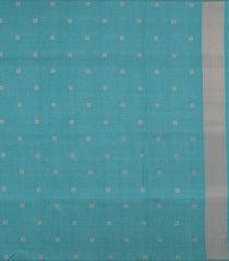 Grey Woven Art Dupion Saree With Leaf Motifs & Contrast Pallu-BL4944