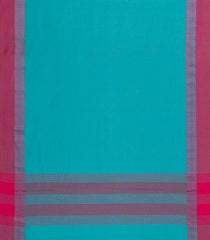 Turquoise Woven Bengal Cotton Saree With Contrast Border-BG1652