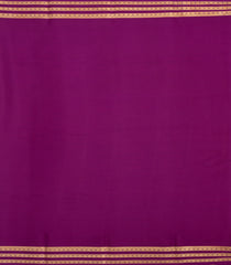 Red Woven Mysore Silk Saree With Contrast Zari Border-MS3831