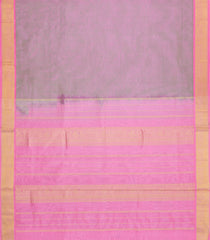 Pink & Green Handloom Silk Cotton Saree With Zari Border-SC4629