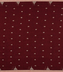 Maroon Woven Bengal Cotton Saree With Coin Motifs-BG1811