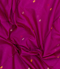 Magenta Handloom Maheswari Silk Cotton Saree With Buttas & Zari Border-SC4889