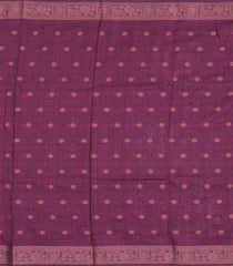 Burgundy Printed Synthetic Dola Silk Saree With Zari Buttas & Border-SY0252