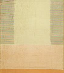 Light Yellow Woven Banarasi Khaddi Georgette Silk Saree With Stripes-BE1946