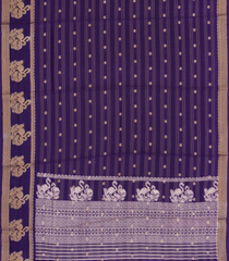 Violet Printed Synthetics Dola Saree Zari Stripes & Buttas-BL5284