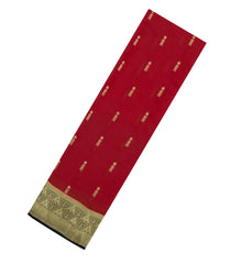 Red Woven Mysore Silk Saree With Buttas & Contrast Border-MS3468
