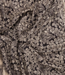 Black Printed Kalamkari Cotton Saree -KAL1231