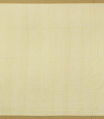 Lime Green Handloom Bengal Cotton Saree With Triangle Motifs-BG1630