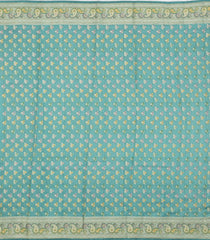 Turquoise Woven Dupion Silk Saree With Meena Borders-DS0581