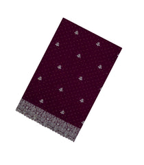 Burgundy Synthetic Vichitra Zari Embroidery With Stone Work-BL5470