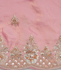 Peach Woven Synthetic Blended Tissue Saree With Embroidered Motifs-EN2022