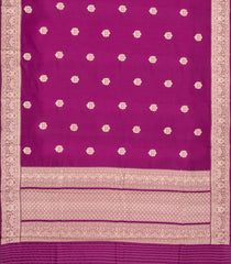 Magenta Handloom Banarasi Silk Saree With Zari Kanchipuram Butta Silk Sarees-BE1871