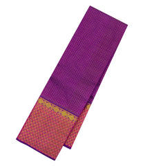 Purple Handloom Kanchipuram Silk Saree With Payadi Border-KA14691