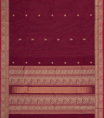Crimson Handloom Kanchi Cotton Saree With Buttas-KC1809