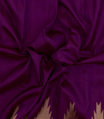 Purple Handloom Kanchipuram Silk Saree With Temple Border-KA15052-Purple