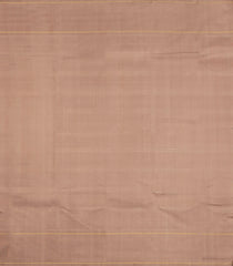 Beige Handloom Kanchipuram Silk Saree With Checks-KA15545