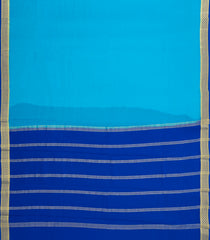 Sky Blue Woven Mysore Silk Saree With Contrast Border-MS3722