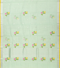 Mint Green Handloom Kota Silk Saree With Meena Floral Motifs-KO1043