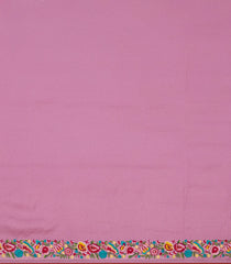 Dusty Pink Woven Art Chiffon Saree With Meena Embroidered Floral Motifs-BL4659
