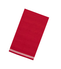 Crimson Woven Bengal Cotton Saree With Floral Border-BG1873