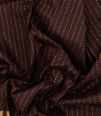 Dark Maroon Handloom Kanchipuram Silk Saree With Floral Motifs & Zari Border-KA14173