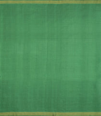 Green Handloom Tussar Silk Saree With Floral Buttas-TU3563