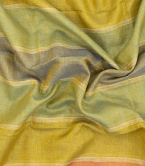 Multi Colour Handloom Linen Saree With Stripes-LI0738