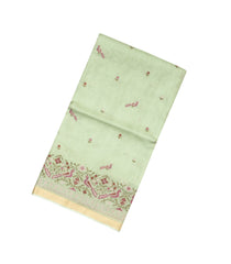 Cardamom Green Handloom Kota Silk Saree With Bird Motifs-KO1040