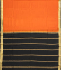 Orange Woven Mysore Silk Saree With Contrast Border-MS3672