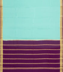 Turquoise Woven Mysore Silk Saree With Contrast Border-MS3729