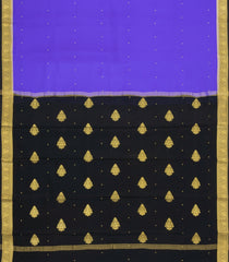 Purple Woven Mysore Silk Saree With Buttas & Contrast Border-MS3600