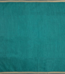 Cyan Woven Tussar Silk Saree With Thread work Border-TU3522