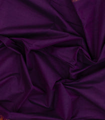 Dark Purple Woven Chettinad Cotton Saree With Contrast Border-CN1897