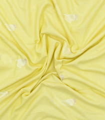 Yellow Handloom Bengal Cotton Saree With Bird Buttas-BG1978
