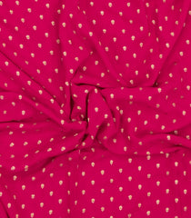 Pink Handloom Banarasi Khaddi Georgette Silk Saree With Floral Motifs-BE1793
