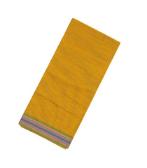 Mustard Woven Chirala Cotton Saree With Contrast Border-CR1320
