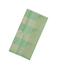 Cardamom Green Handloom Soft Silk Saree With Checks & Contrast Pallu -SO4626