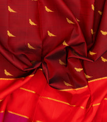 Crimson Handloom Kanchipuram Silk Saree With Buttas-KA15212